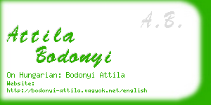 attila bodonyi business card